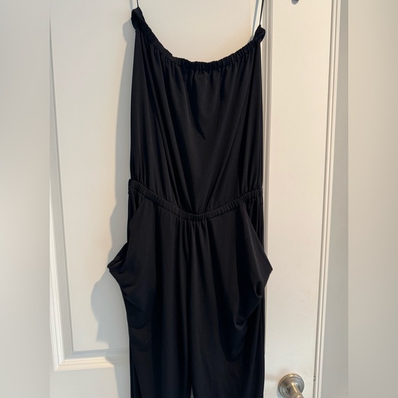 Michael Kors Strapless Dark Navy Jumpsuit - Picture 2 of 5